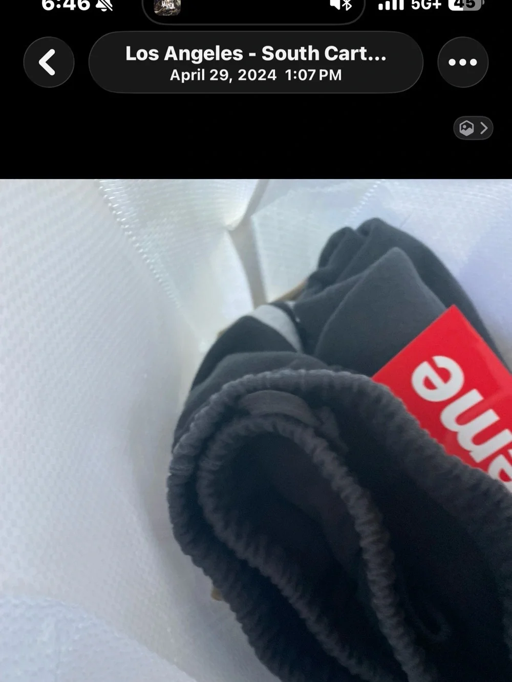 grey Supreme Sweatpants SS24